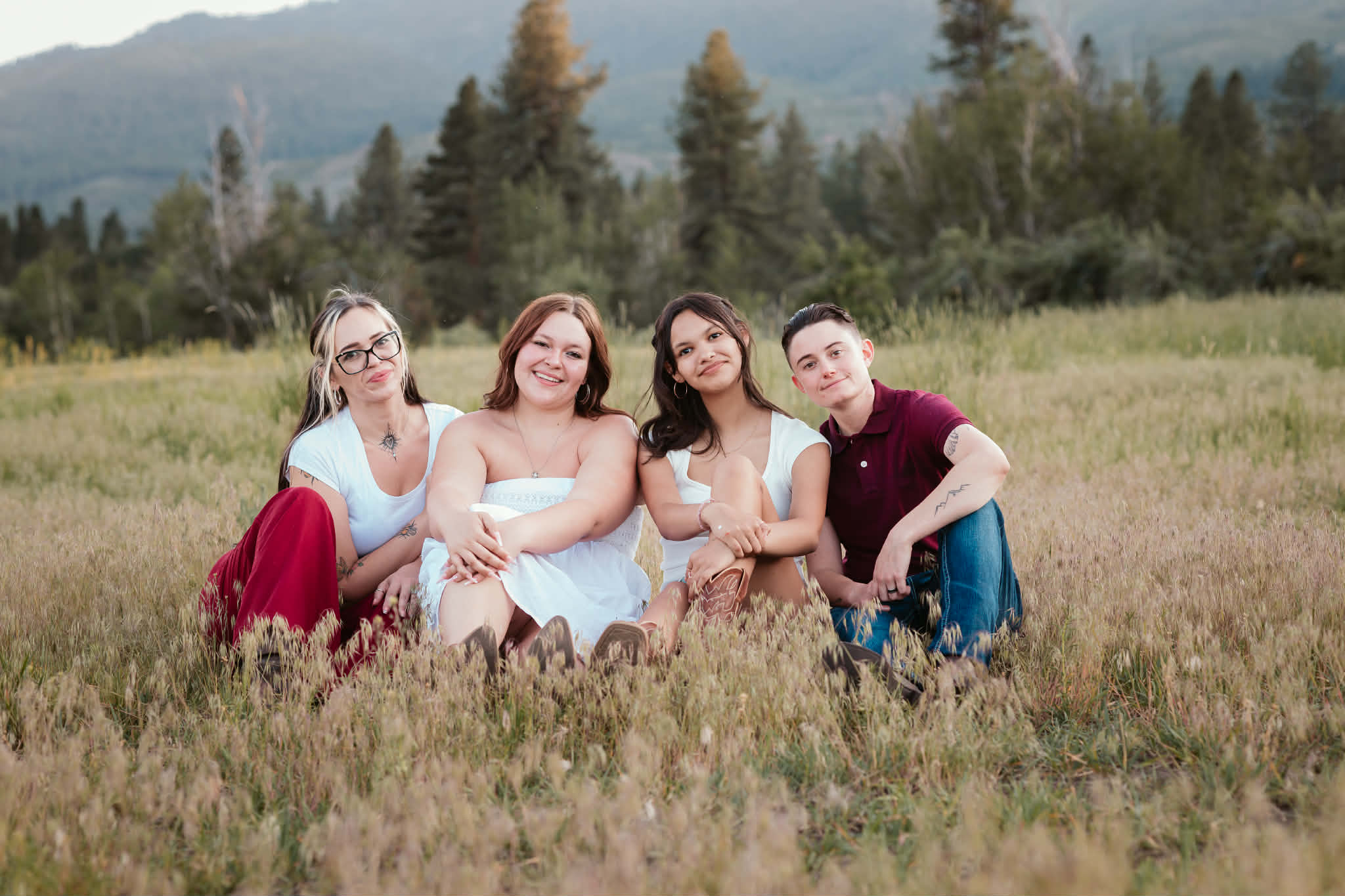Christy, Alicia, and children